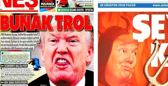 Τουρκικός Τύπος: Ξεμωραμένο τρολ και… σατανάς ο Τραμπ!